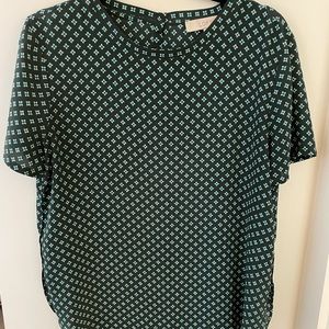 LOFT printed scoop neck blouse